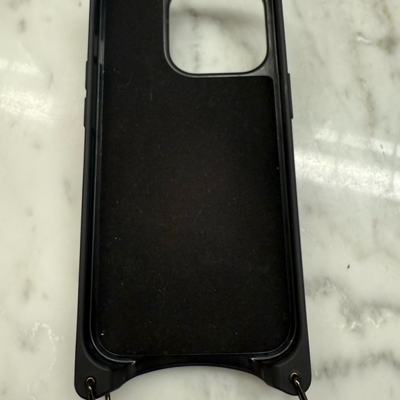 Bandolier Textured Black Phone Case with Gold Accents - Picture 2 of 2